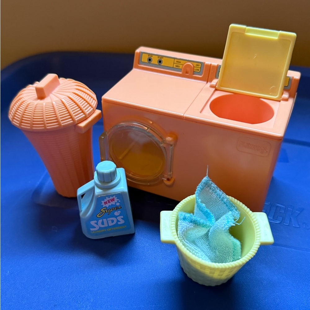 Vintage pink Toy Washing Machine Set